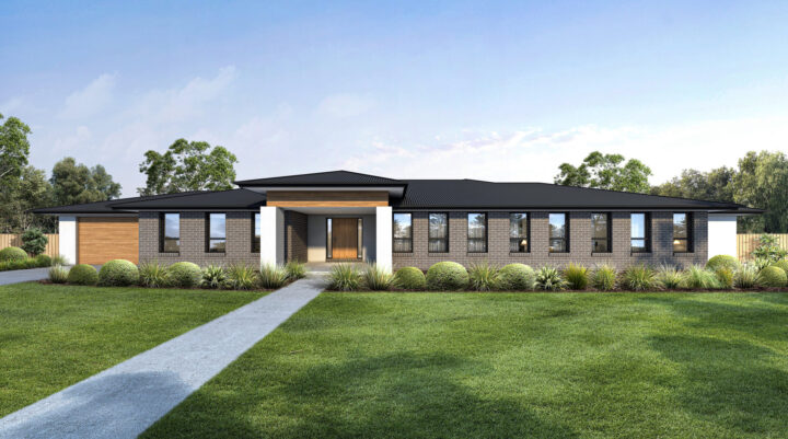 The Primrose Executive - Wattle Court Acreage Home Facade in Executive Style