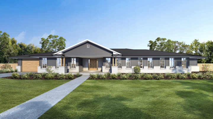 The Primrose Hamptons - Wattle Court Acreage Home Facade in Hamptons Style