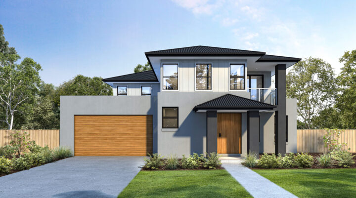 The Katherine Resort - Wattle Court Double Storey Home Facade in Resort Style