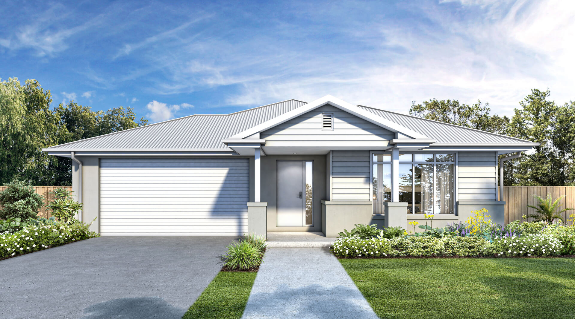 The Kakadu Hamptons - Wattle Court Single Storey Home in Hamptons Style