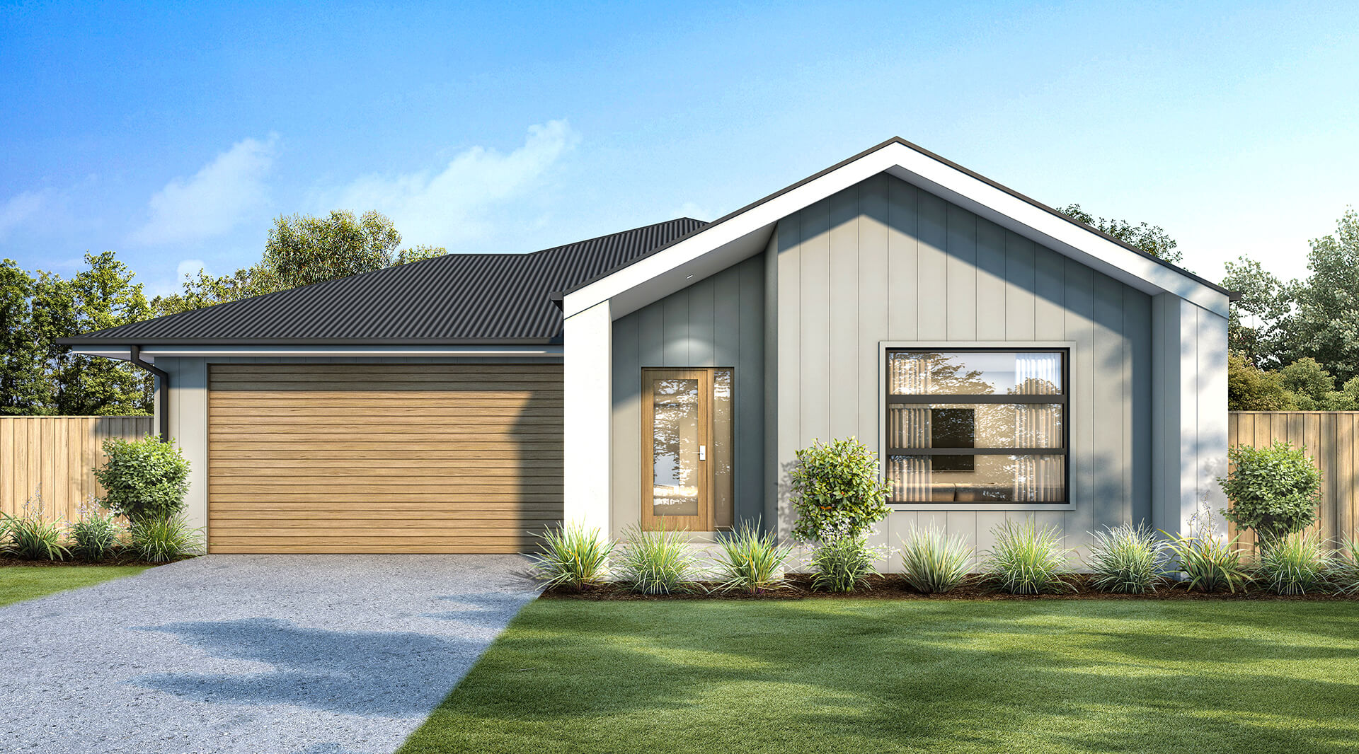 The Kakadu Scandi - Wattle Court Single Storey Home Facade in Scandi Style