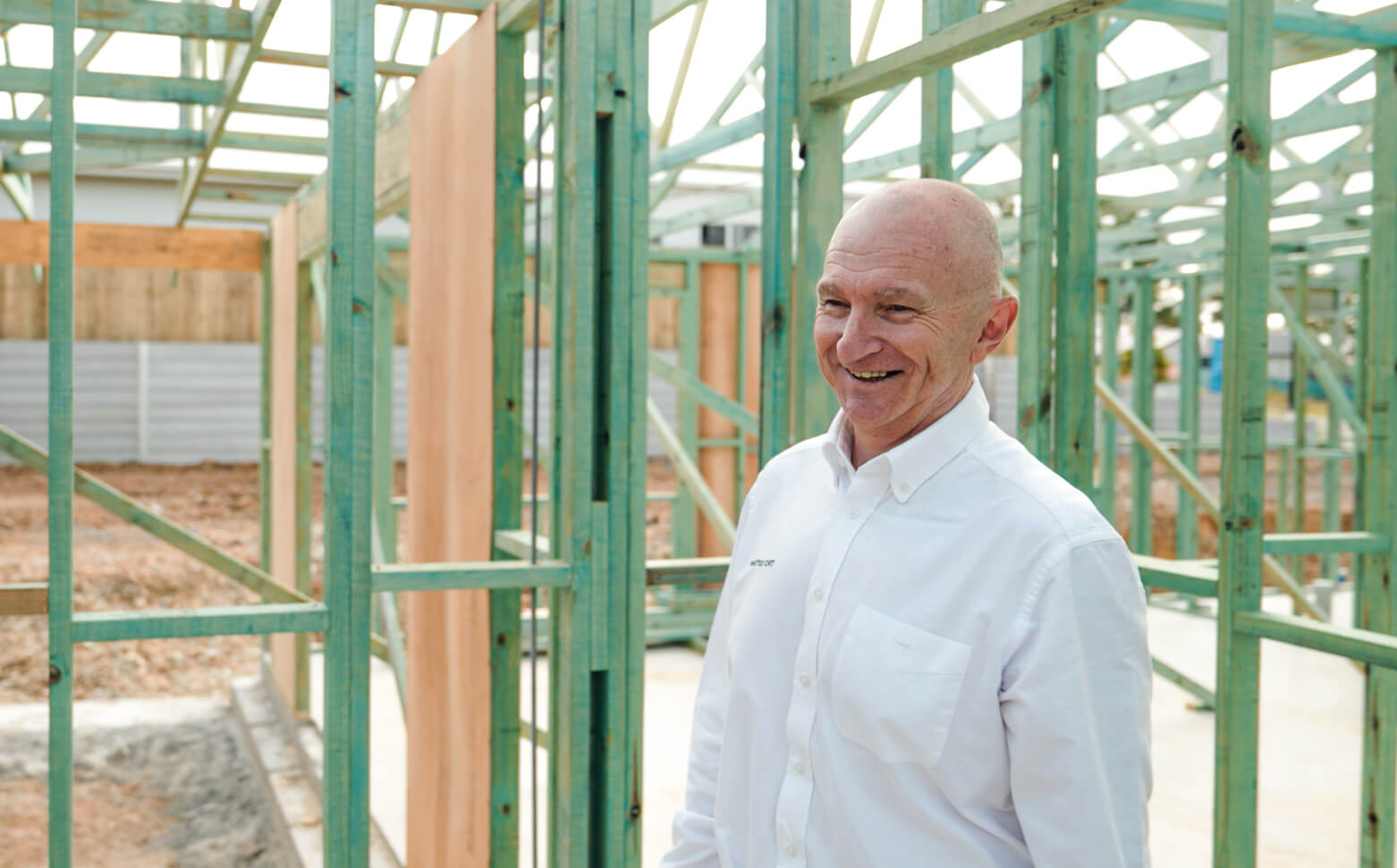 Sunshine Coast builder Mark Stoffels on job site