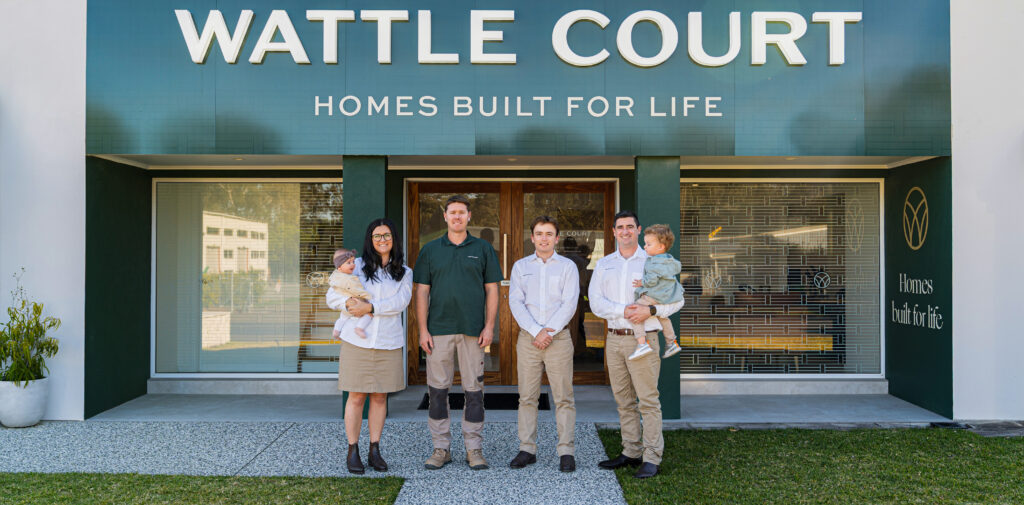 Wattle Court Mid-Coast team outside office
