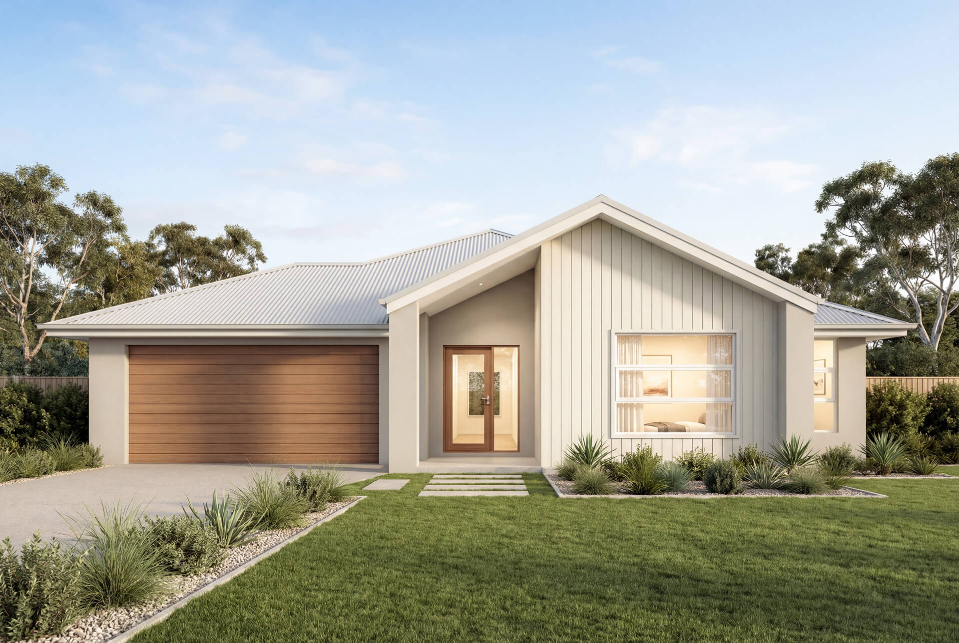 Scandi Facade | The Banksia Single Storey Scandi Facade