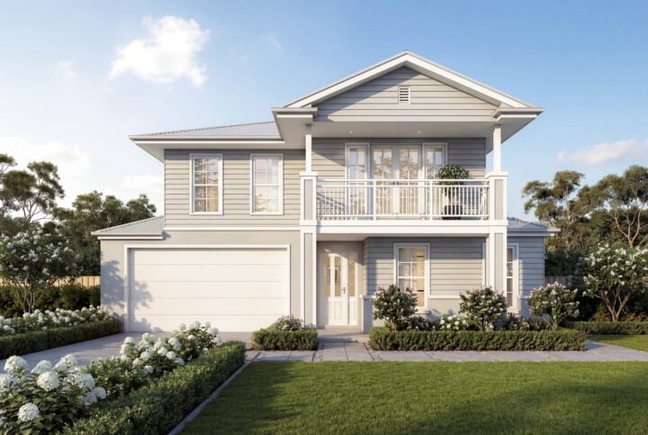 Hamptons Facade | The Beaufortia Double Storey Hamptons Facade