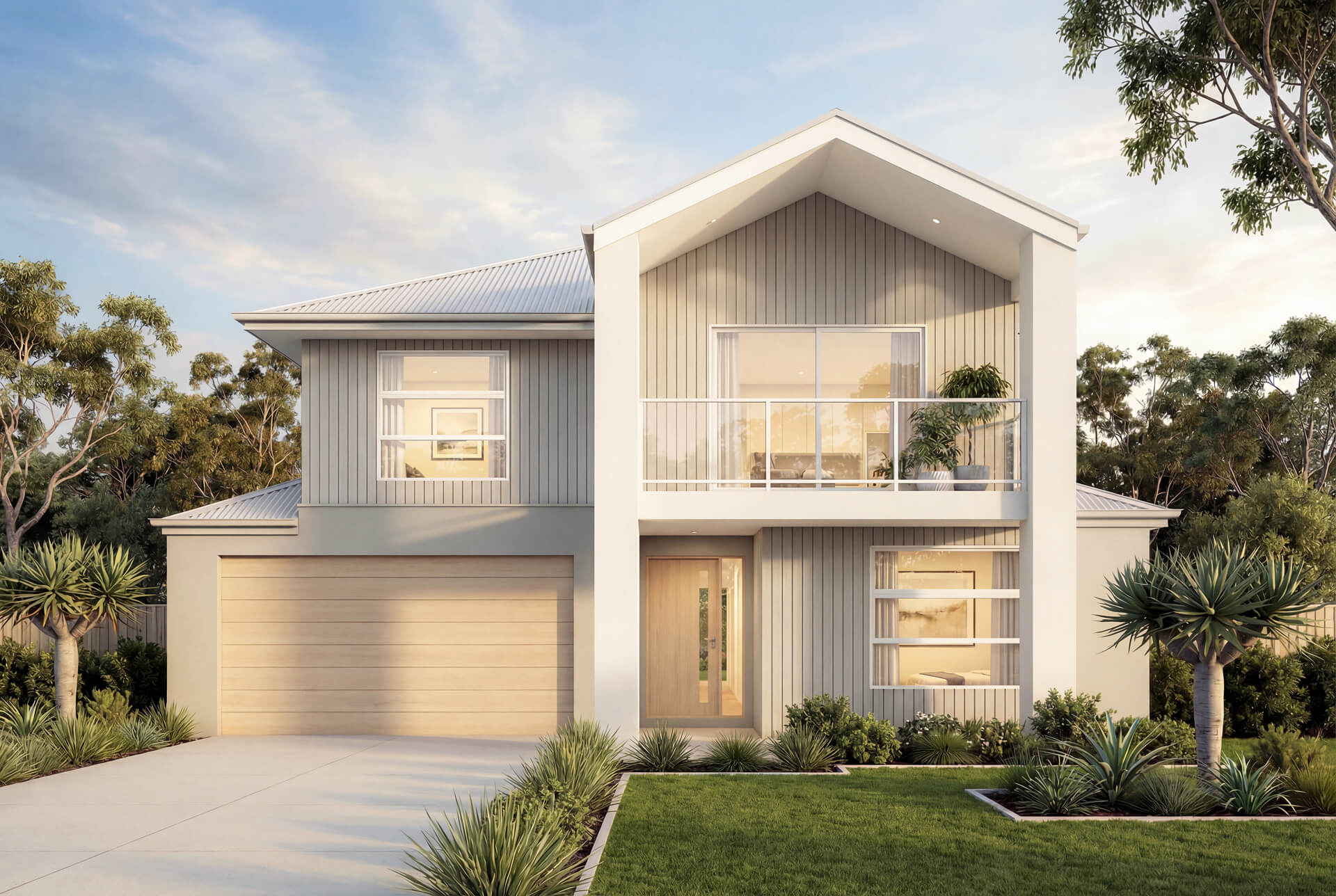 Scandi Facade | The Beaufortia Double Storey Scandi Facade