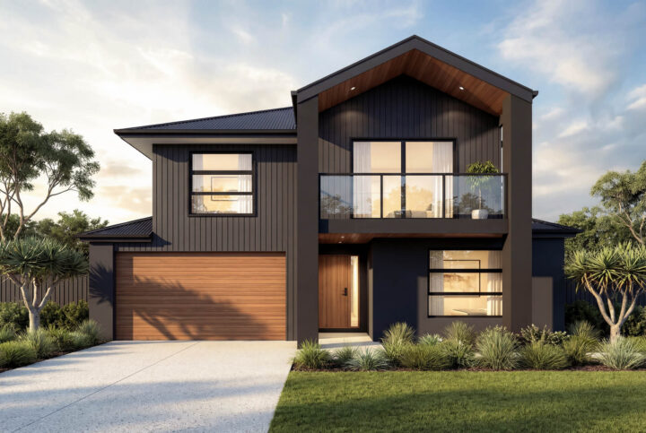 Scandi Facade | The Beaufortia Double Storey Scandi Facade