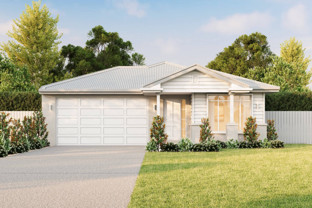 Hamptons Facade | The Bunya Single Storey Hamptons Facade