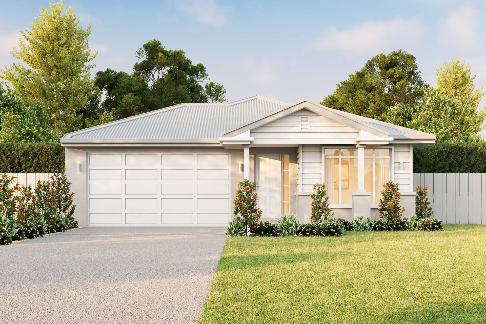 Hamptons Facade | The Bunya Single Storey Hamptons Facade