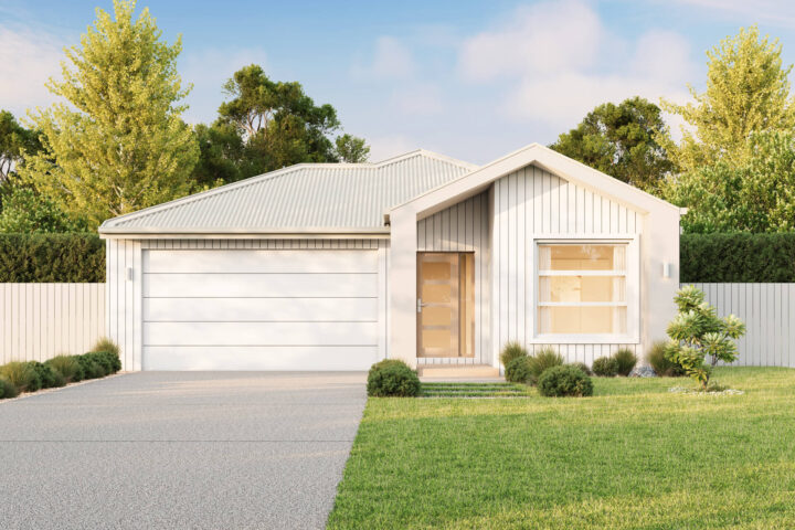 The Bunya - Single Storey small home design with Scandi Facade