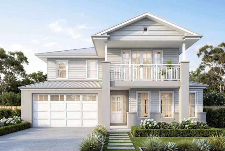 Hamptons Facade | The Captiosa Double Storey Hamptons Facade