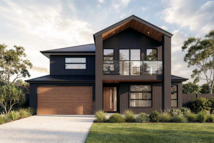 Scandi Facade | The Captiosa Double Storey Scandi Facade