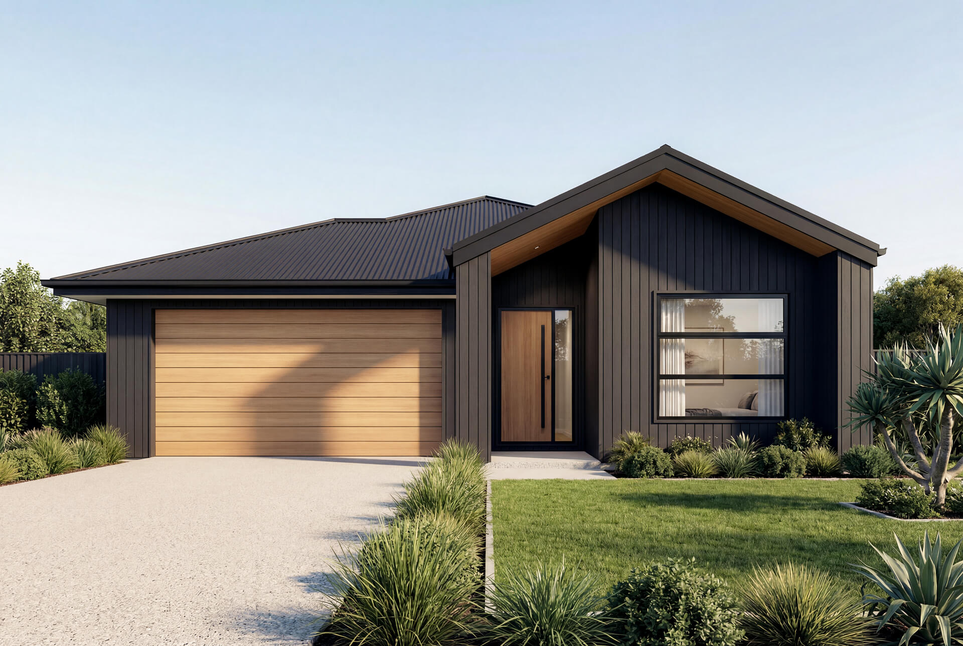 Scandi Facade | The Cassinia Single Storey Scandi Facade