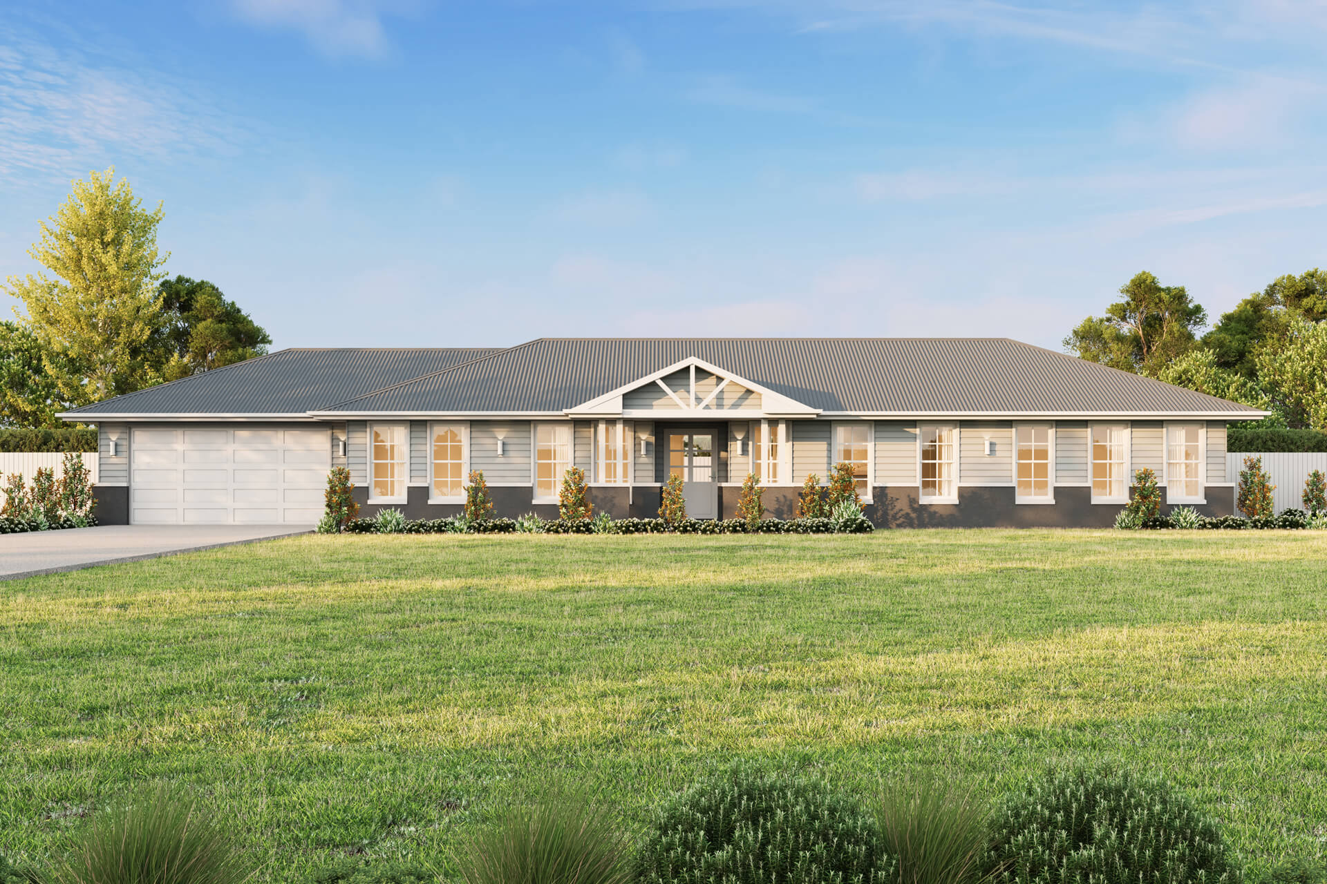 Hamptons Facade | The Coolabah Acreage Hamptons Facade