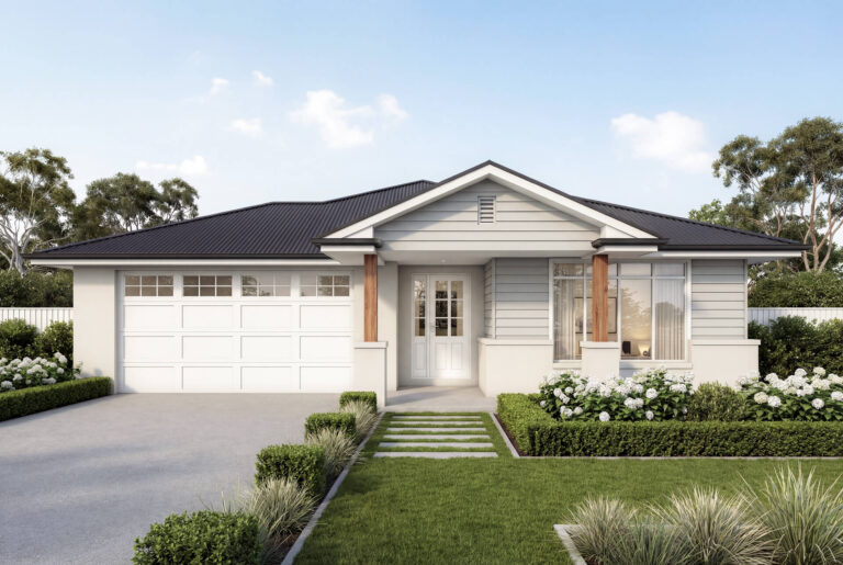 Hamptons Facade | The Daintree Single Storey Hamptons Facade