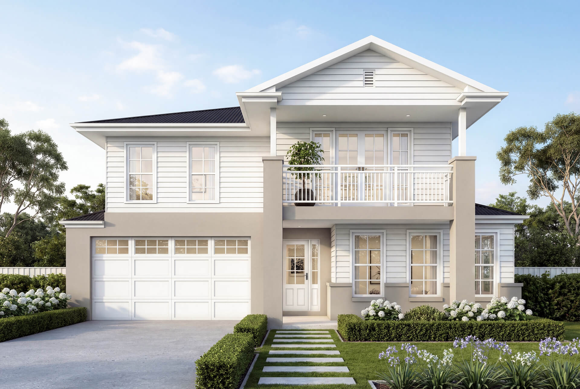 Hamptons Facade | The Darlington Double Storey Hamptons Facade