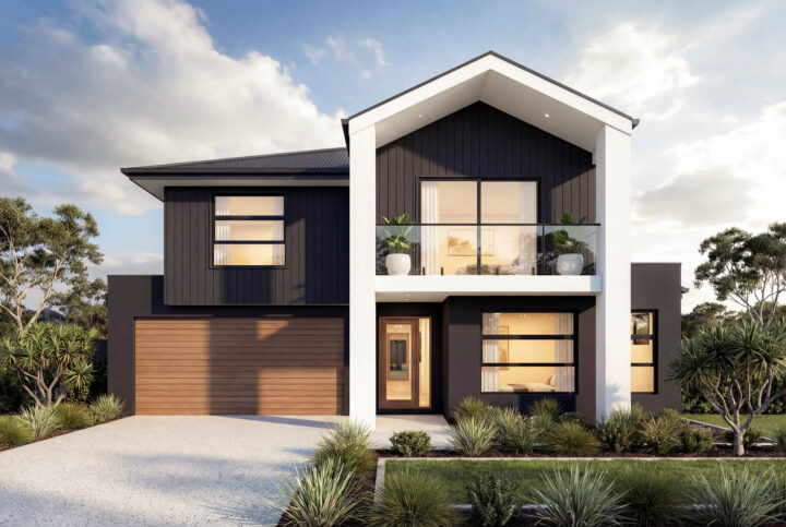 Scandi Facade | The Darlington Double Storey Scandi Facade