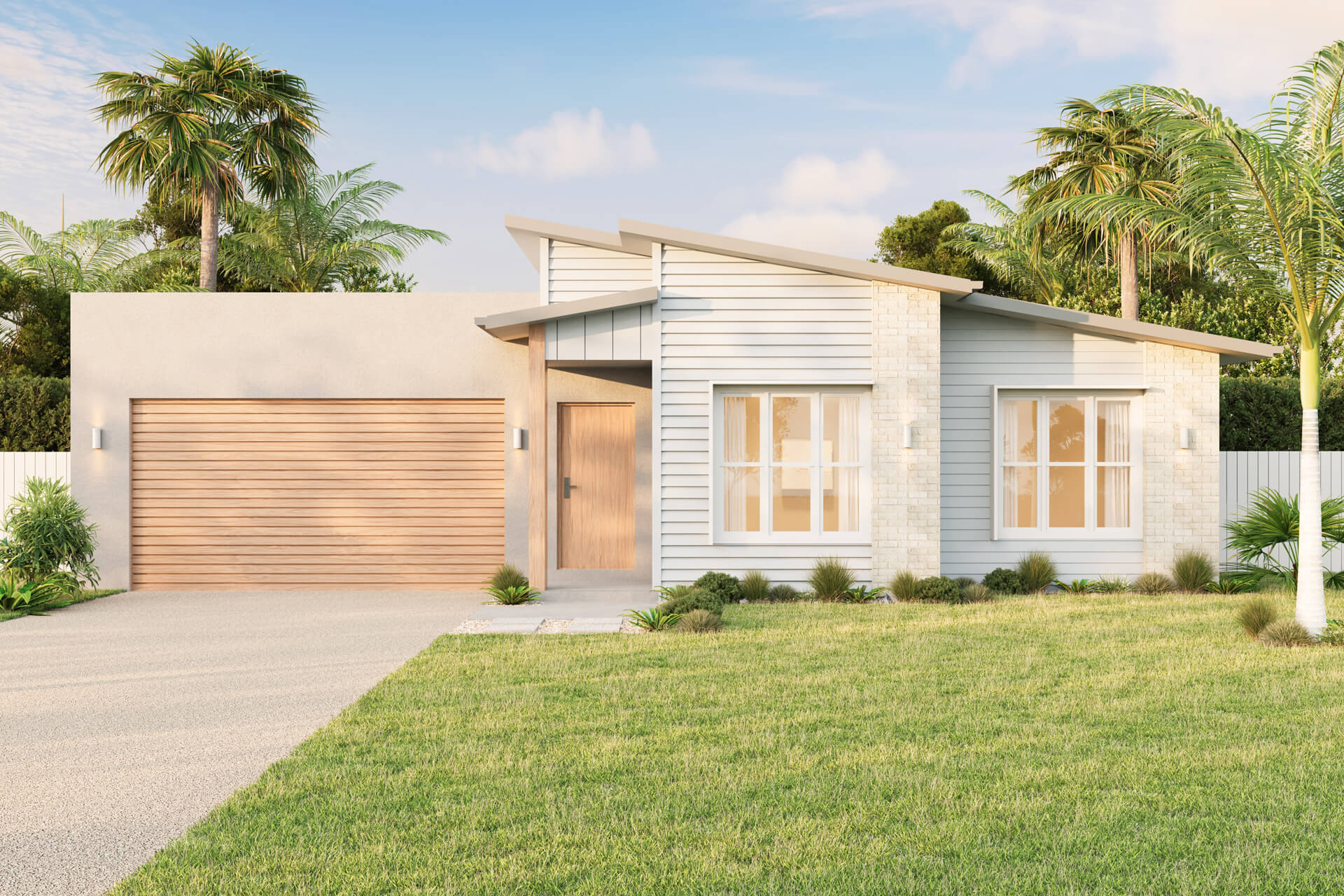 Beach Facade | The Flaxton Single Storey Beach Facade