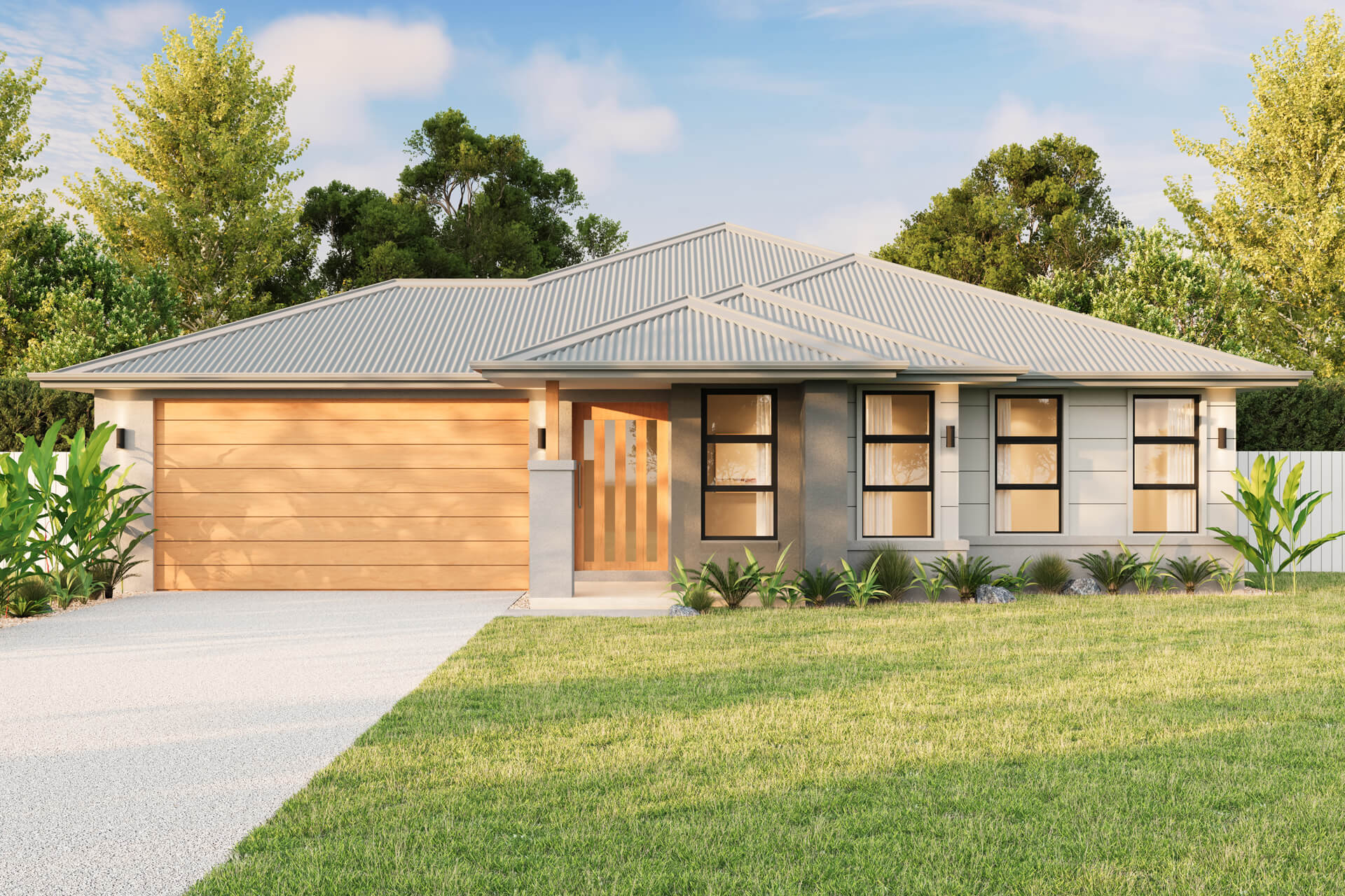 Resort Facade | The Flaxton Single Storey Resort Facade