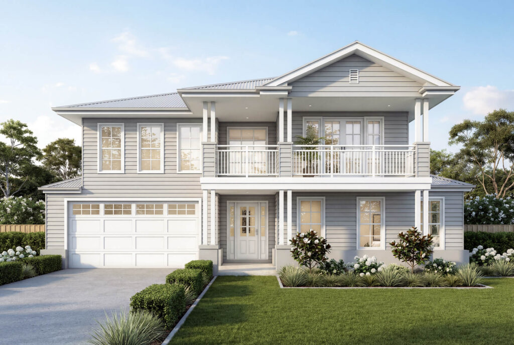 Hamptons Facade | The Gibson Double Storey Hamptons Facade