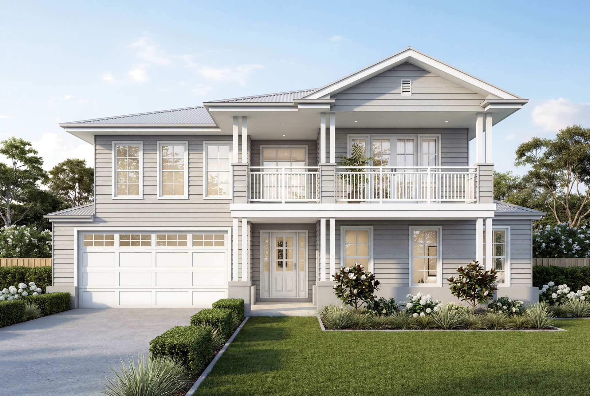 Hamptons Facade | The Gibson Double Storey Hamptons Facade