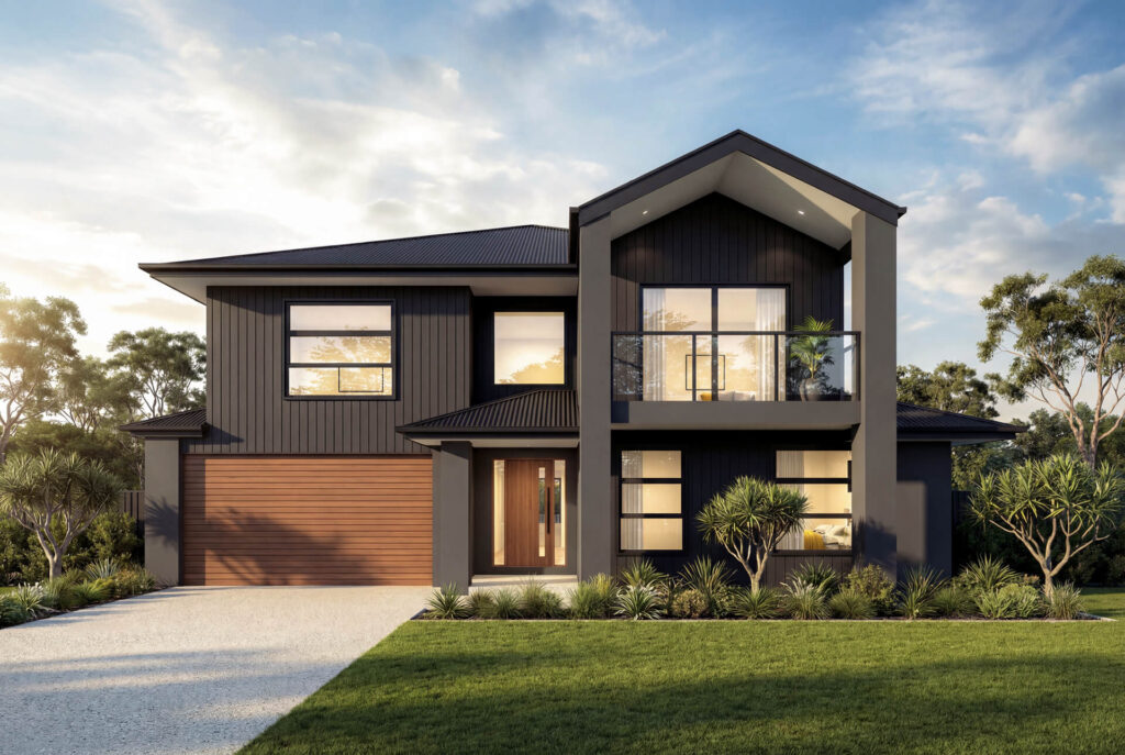 Scandi Facade | The Gibson Double Storey Scandi Facade