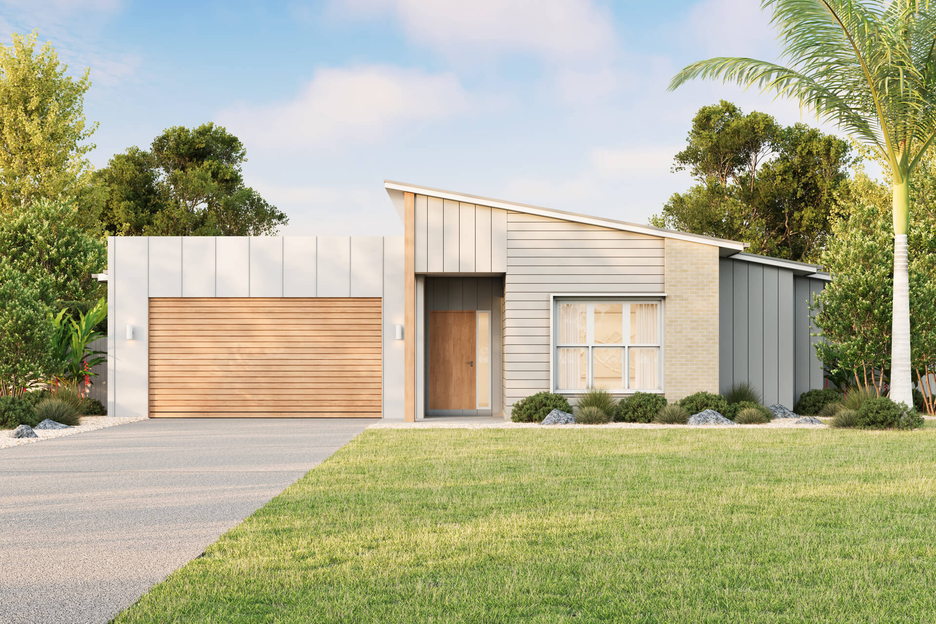 Beach Facade | The Jarrah Single Storey Beach Facade