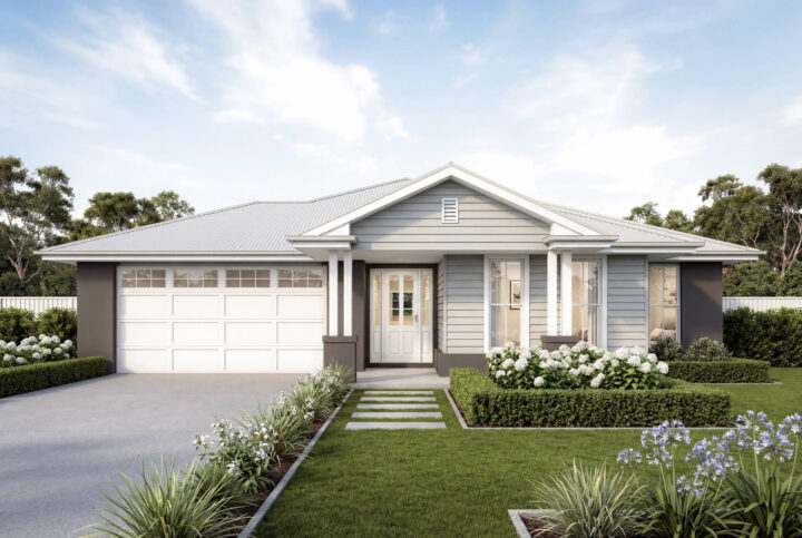 Hamptons Facade | The Jarrah Single Storey Hamptons Facade