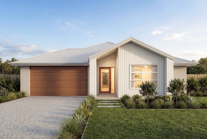 Scandi Facade | The Jarrah Single Storey Scandi Facade