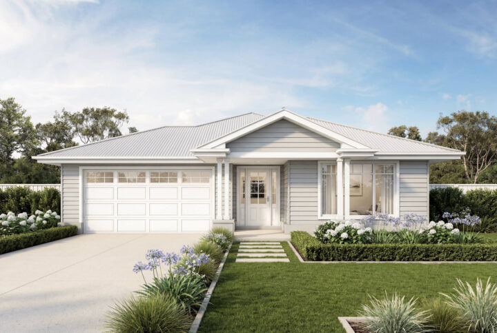 Hamptons Facade | The Kakadu Single Storey Hamptons Facade