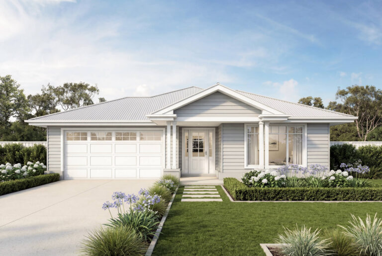 Hamptons Facade | The Kakadu Single Storey Hamptons Facade