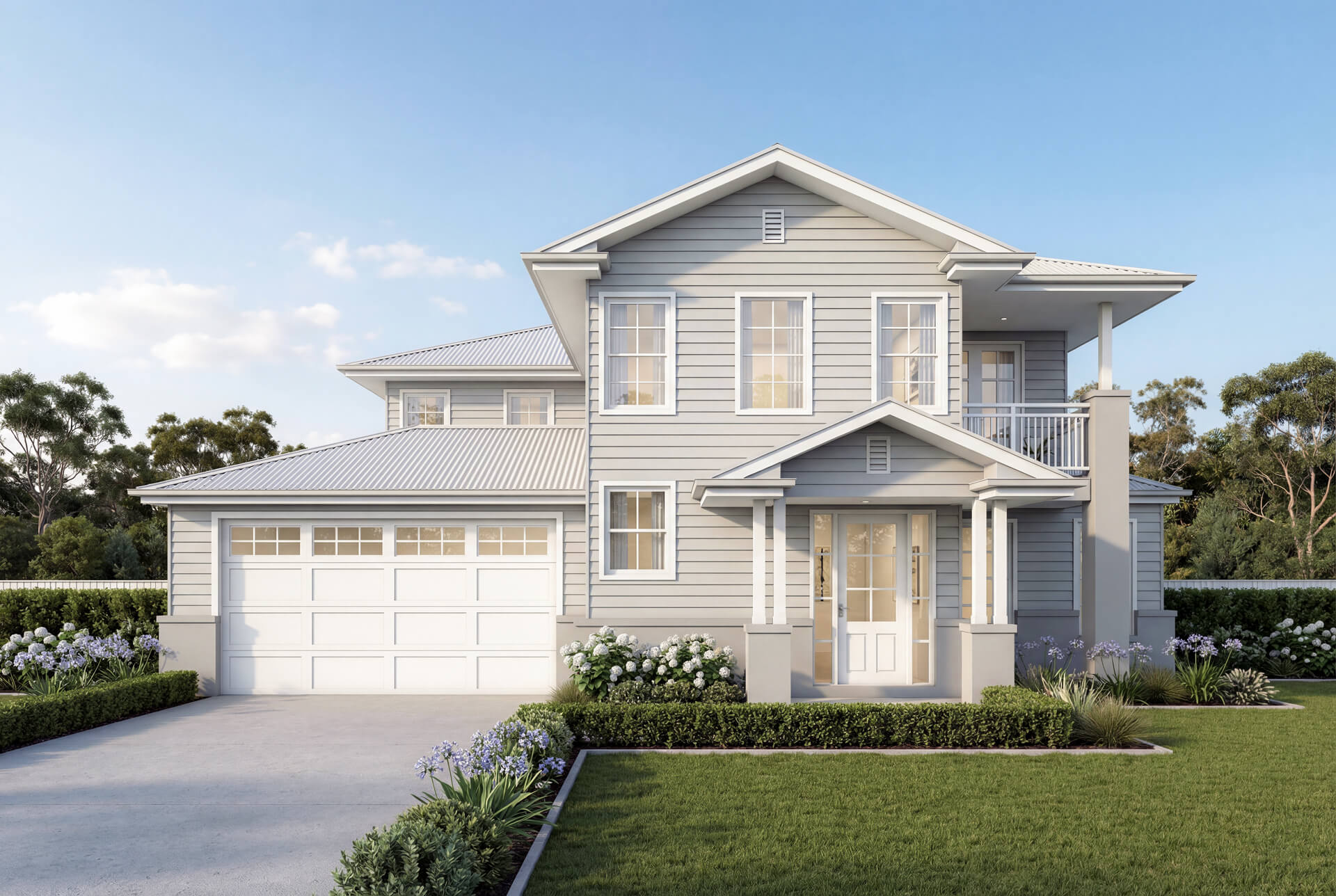 Hamptons Facade | The Katherine Double Storey Hamptons Facade