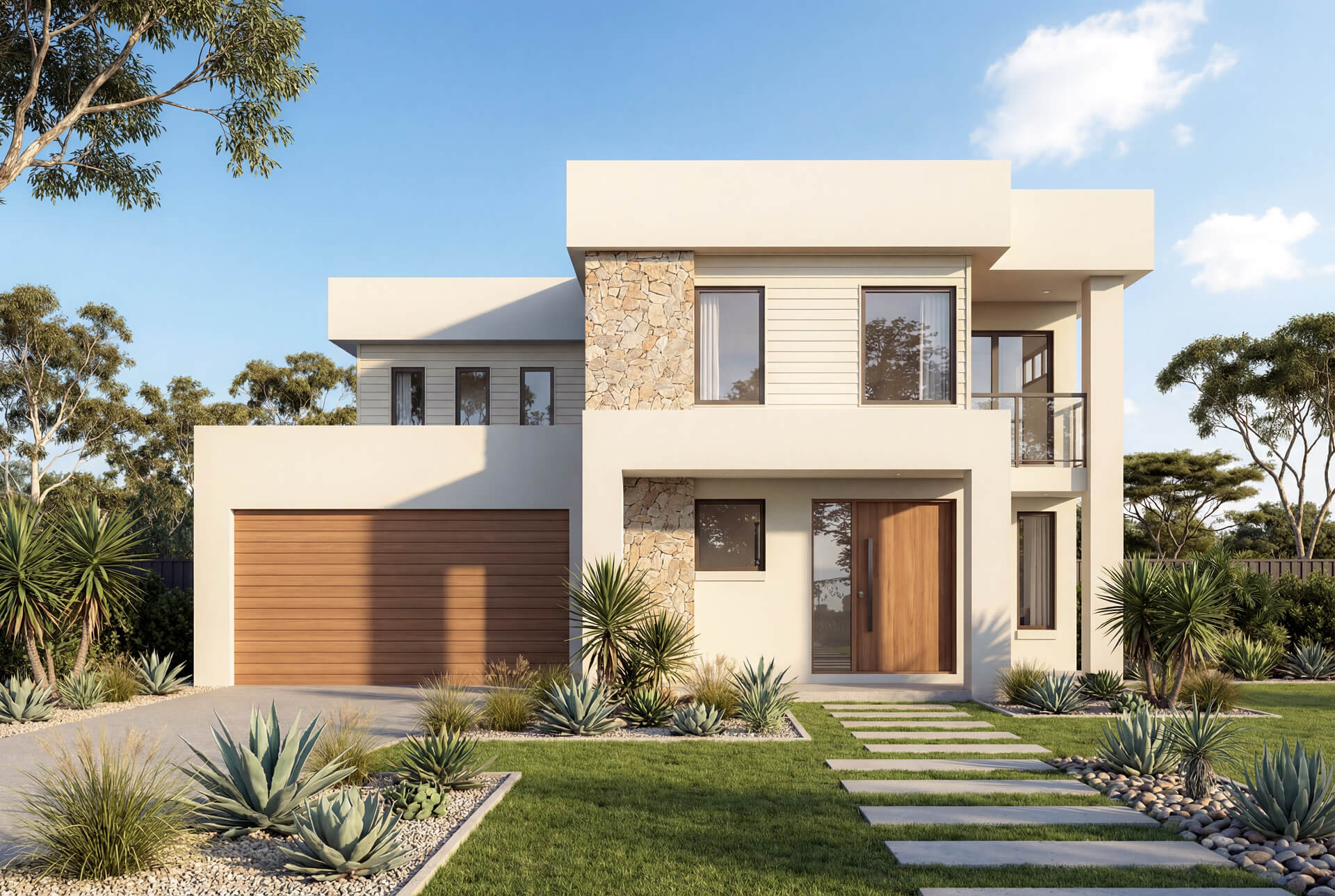 Palm Springs Facade | The Palmetto Double Storey Palm Springs Facade