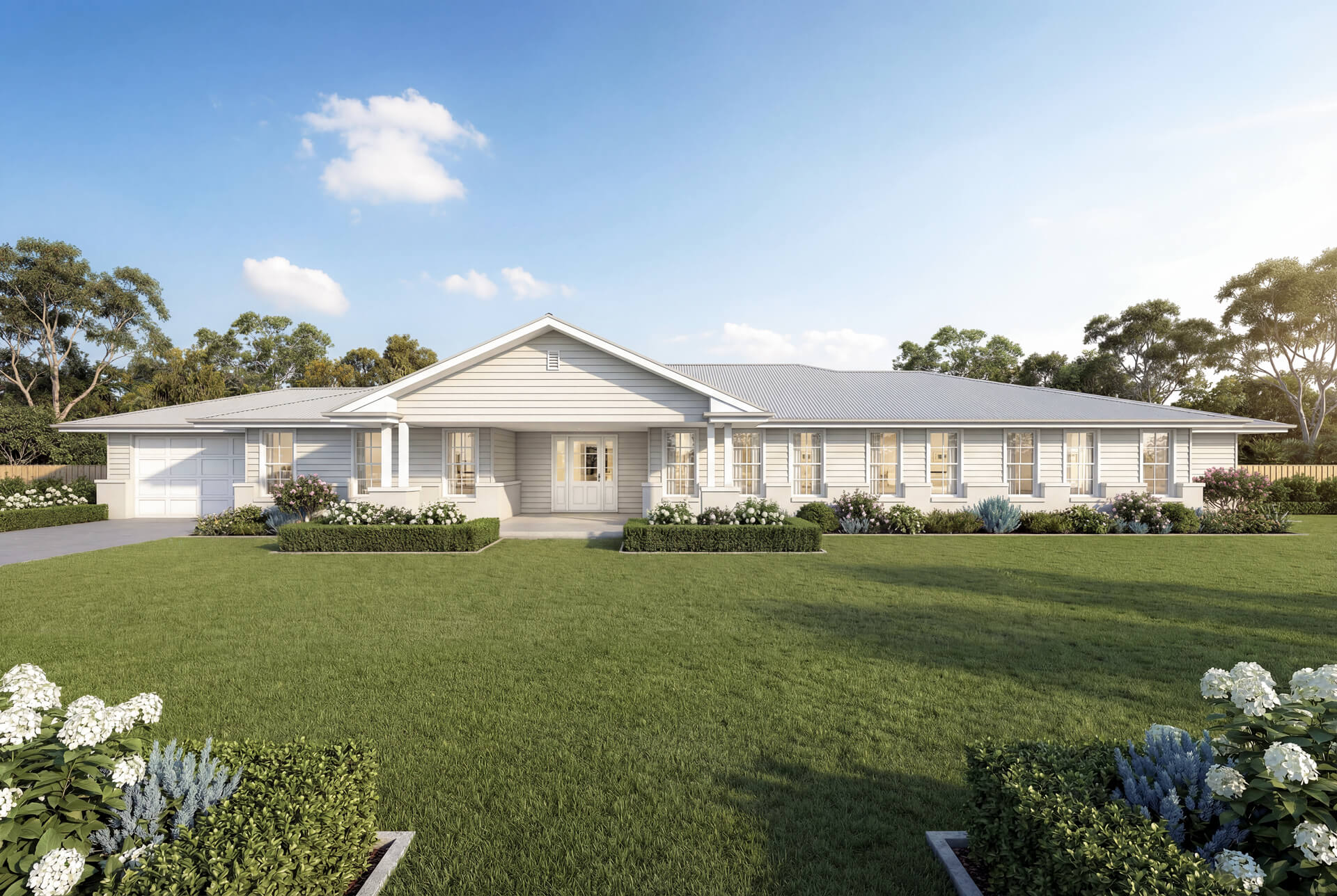 Hamptons Facade | The Primrose Acreage Hamptons Facade