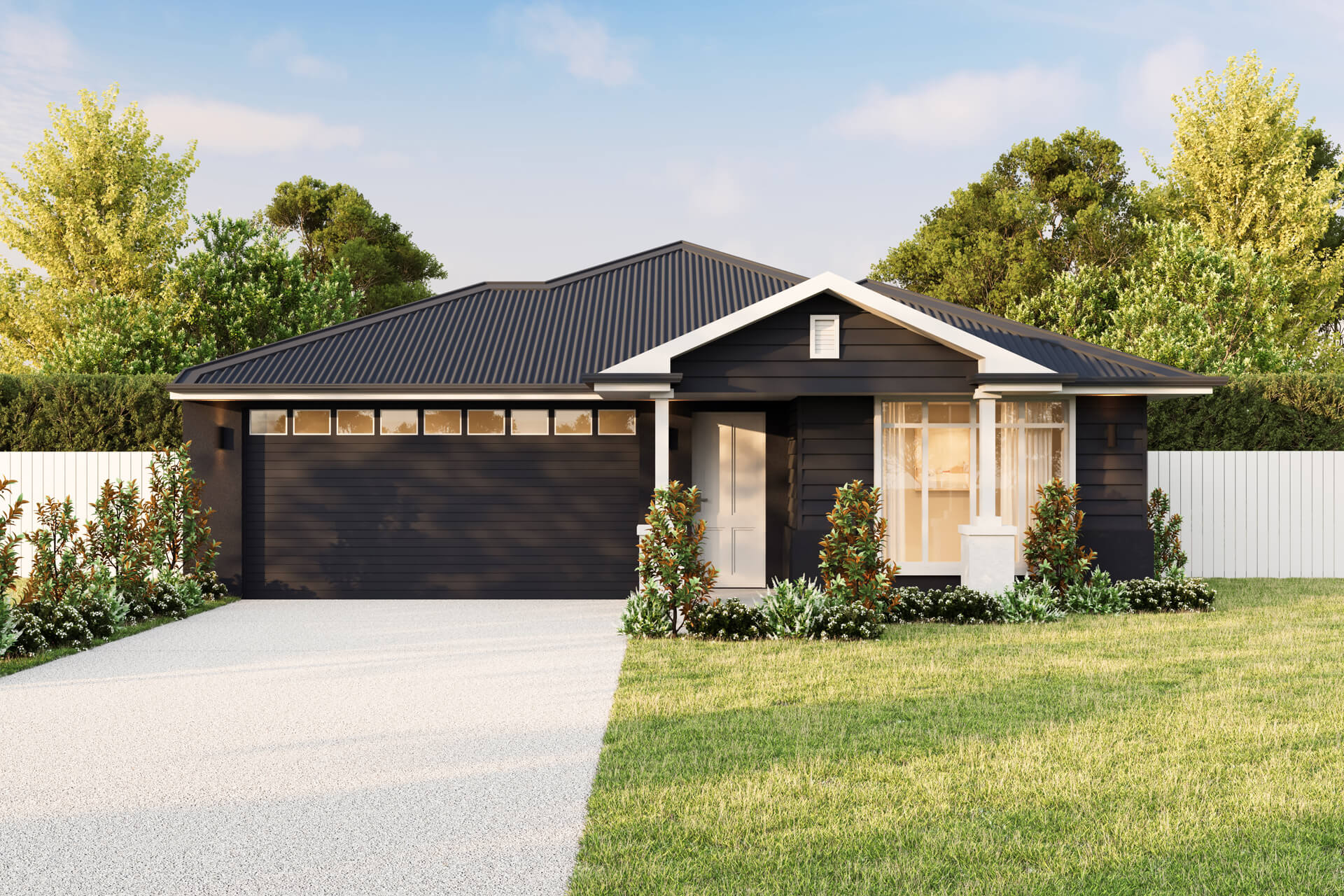 Hamptons Facade | The Royston Single Storey Hamptons Facade