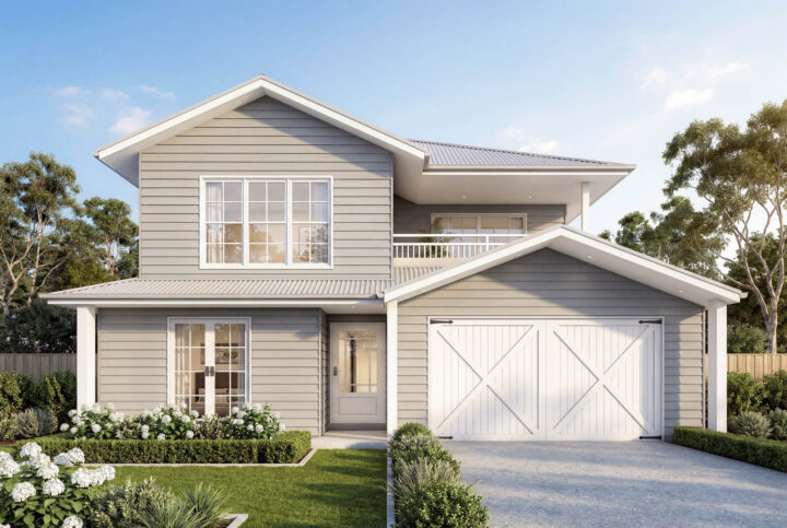 Hamptons Facade | The Samphire Double Storey Hamptons Facade