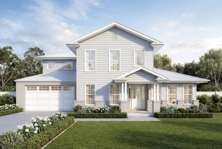 Hamptons Facade | The Tomaree Double Storey Hamptons Facade