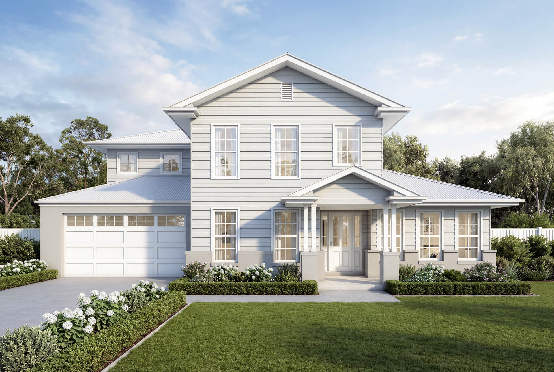 Hamptons Facade | The Tomaree Double Storey Hamptons Facade