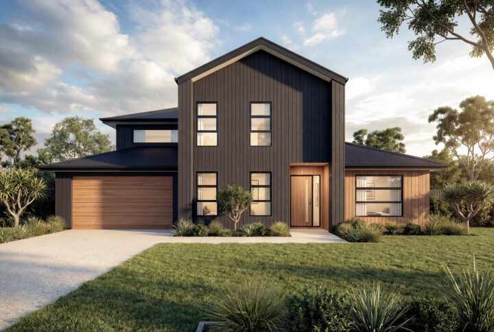 Scandi Facade | The Tomaree Double Storey Scandi Facade