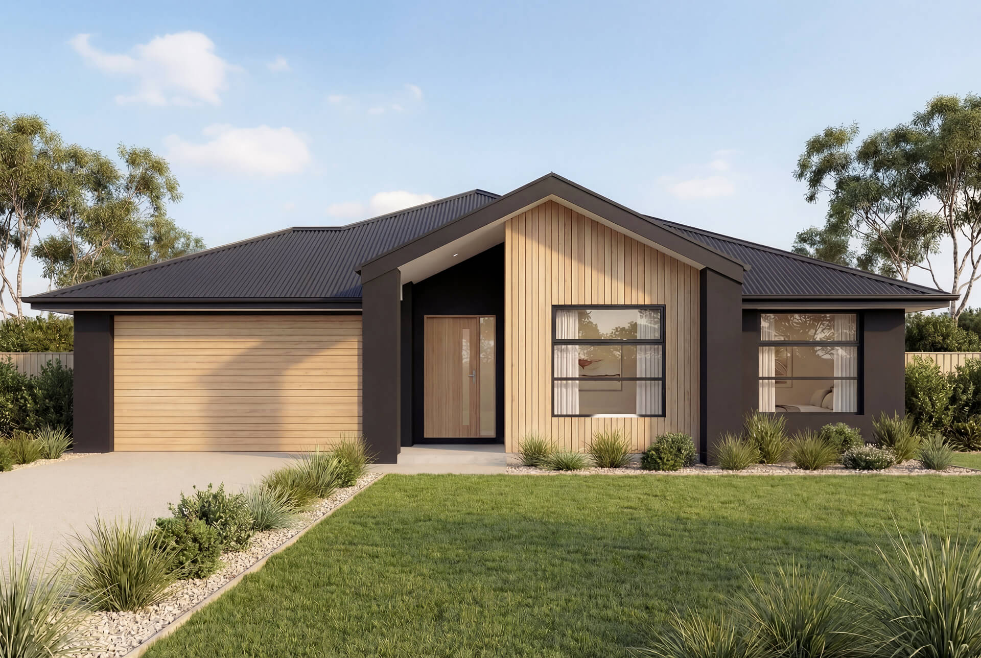 Scandi Facade | The Wallaroo Single Storey Scandi Facade
