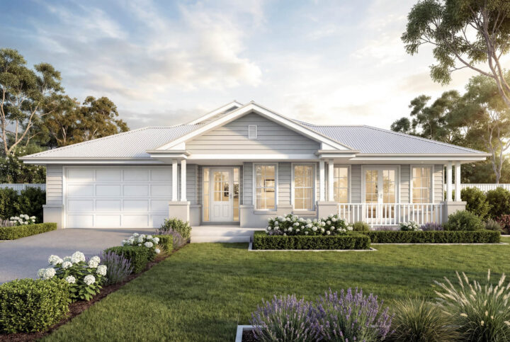 Hamptons Facade | The Whitehaven Single Storey Hamptons Facade