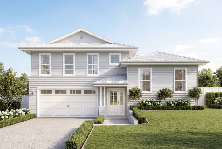 Hamptons Facade | The Witjira Split Level Hamptons Facade