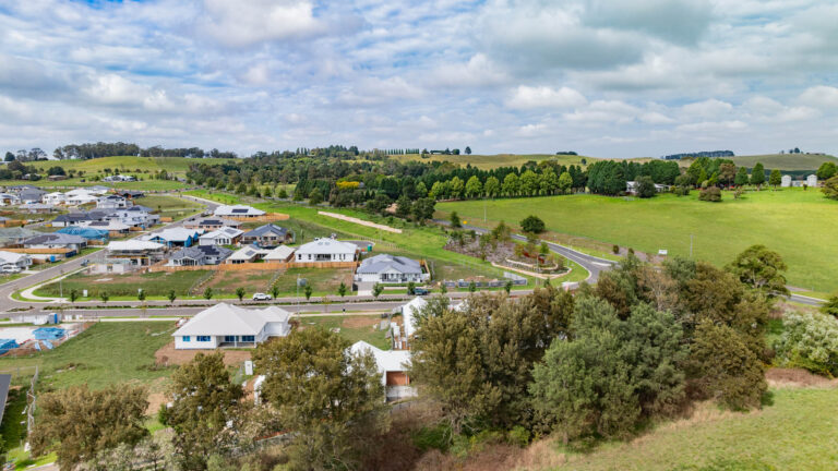 Aerial view of Display Home in Ashbourne Estate Moss Vale