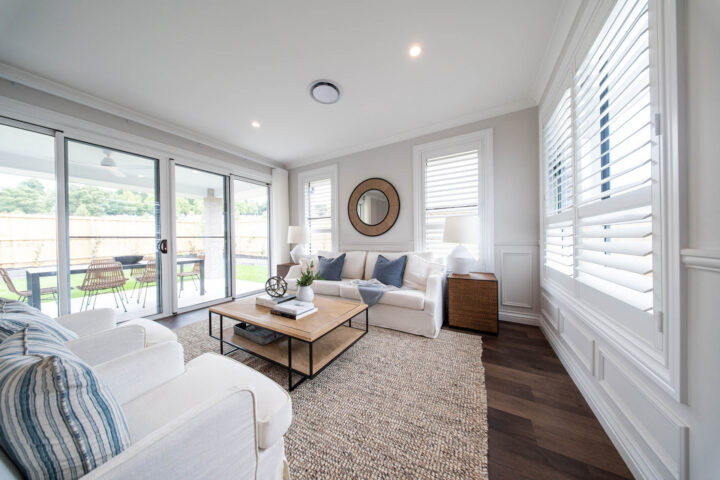 Living room inside Moss Vale Display Home