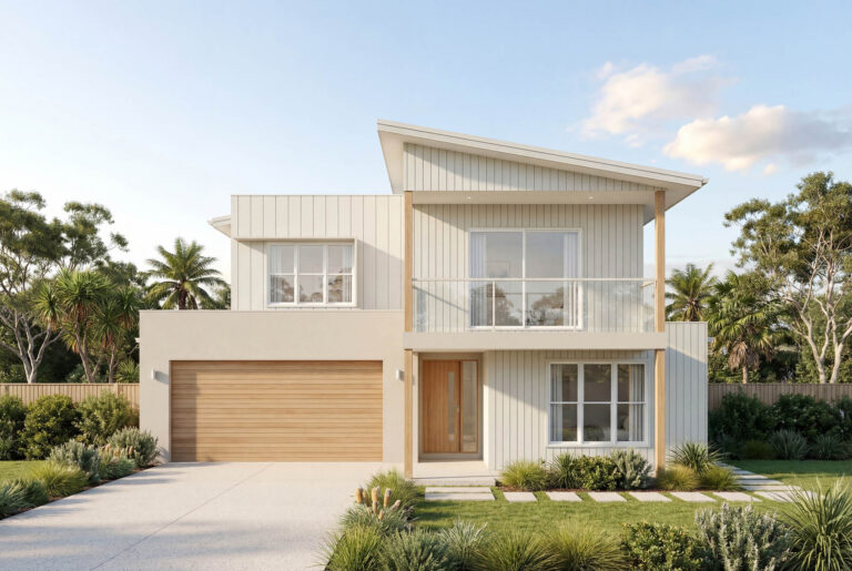 Beaufortia Double Storey Beach Facade