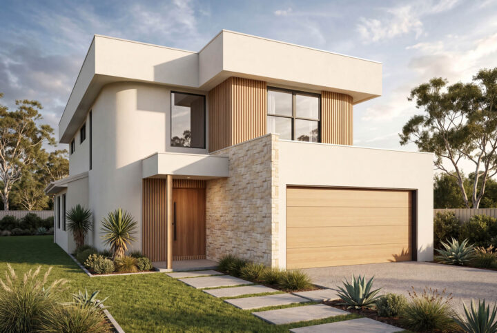 Narrabeen Double Storey Palm Springs Facade